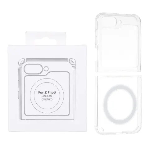 قاب مگ سیف شفاف با قابلیت شارژ MagSafe سامسونگ Samsung Galaxy Z Flip 6 (پک دار)