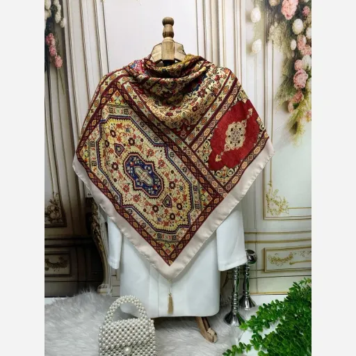روسری نخ کاستوم پازل فرشینه