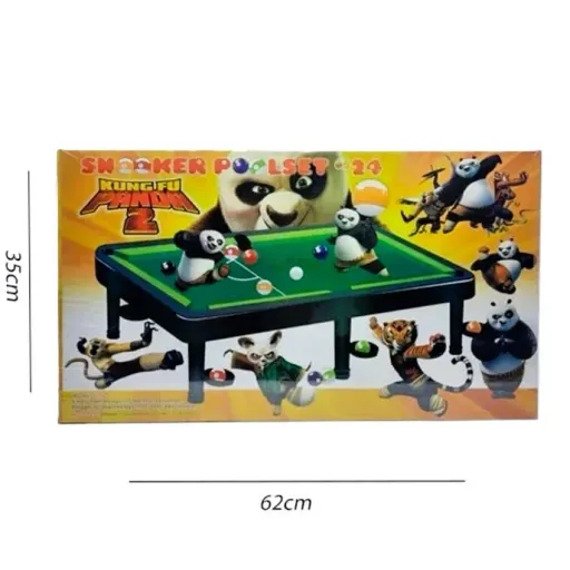 میز بیلیارد اسباب بازی Snooker Poolset 24 انتخاب طرح روی بسته بندی پاندای کونگفو کار