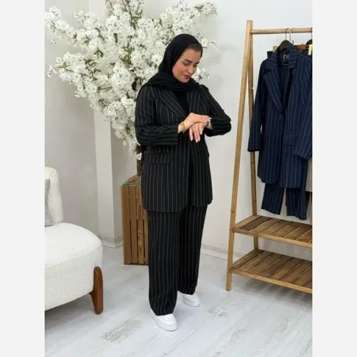 کت شلوار ژولی سایز رنگ زرشکی سایز 1