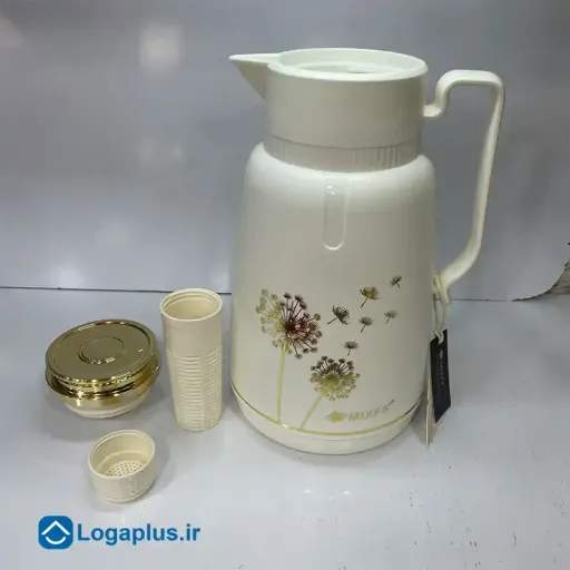 فلاسک حرارتی MIXFF طرح گل قاصدک 2 لیتری شیشه صورتی (پسکرایه)