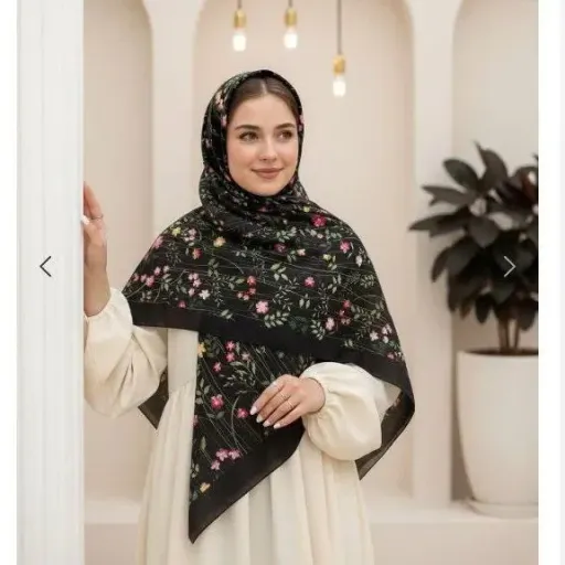 روسری سوپرنخ طرح گلشیفته