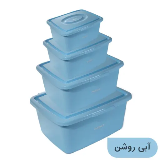 ظرف نان ممتاز پلاستیک مدل 500 مجموعه 4 عددی