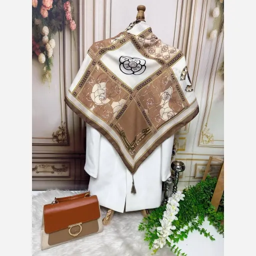 روسری نخ کاستوم پازل گل شنل