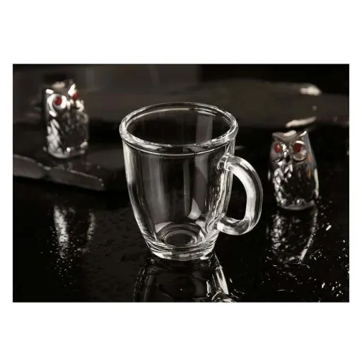 نیم لیوان شیشه و بلور اصفهان مدل SAMIM بسته 6 عددی رنگ بی رنگ شفاف
