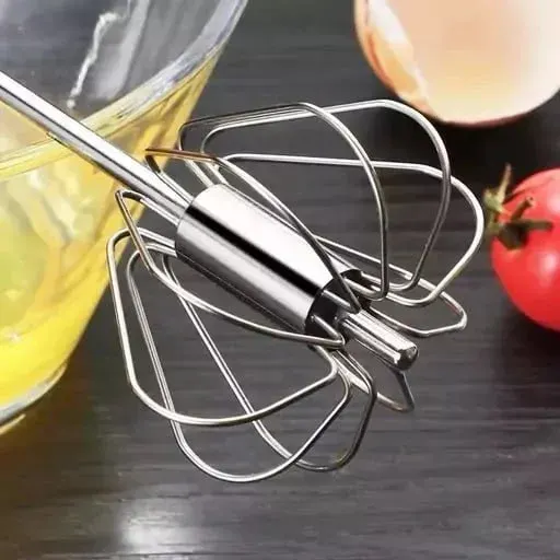 همزن دستی فنری چرخشی استیل بدون برق و باتری