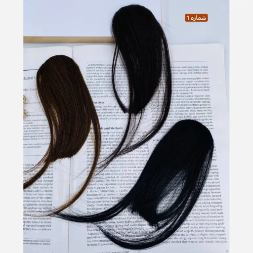 پروتز ریسه موی چتری رنگ قهوه ای تیره