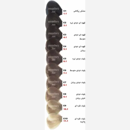 رنگ مو پادینا سری c