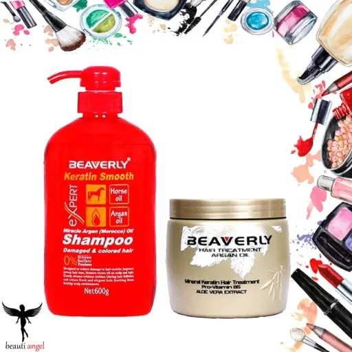 پک اورجینال دو ‏عددی شامپو و ماسک کراتینه بدون سولفات بیورلی beaverly