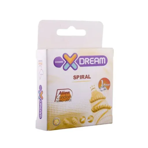 کاندوم فضایی چرخشی ایکس دریم XDream Alien SPIRAL بسته 1 عددی