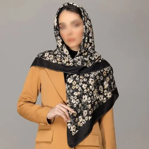 روسری بهاره گارزا دور دست دوز (A4703)