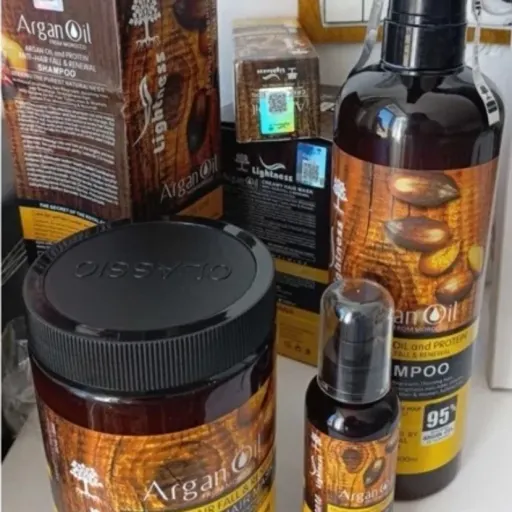 پک سه تایی شامپو ماسک و روغن آرگان لایتنس اصلی 