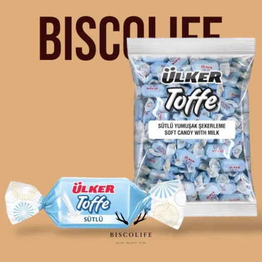 تافی شیری اولکر ترکیه Ulker Toffee حجم 1 کیلو وزن 1 کیلوگرم