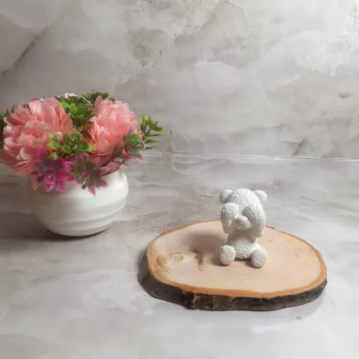 قالب سیلیکونی تدی خجالتی 4 سانت مناسب برای شمع و سنگ مصنوعی