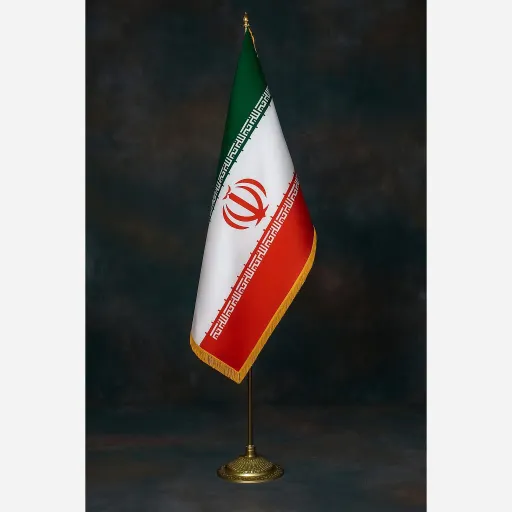 پرچم تشریفات ایران با بهترین و مرغوبترین نوع ساتن چاپ دیجیتال دورو