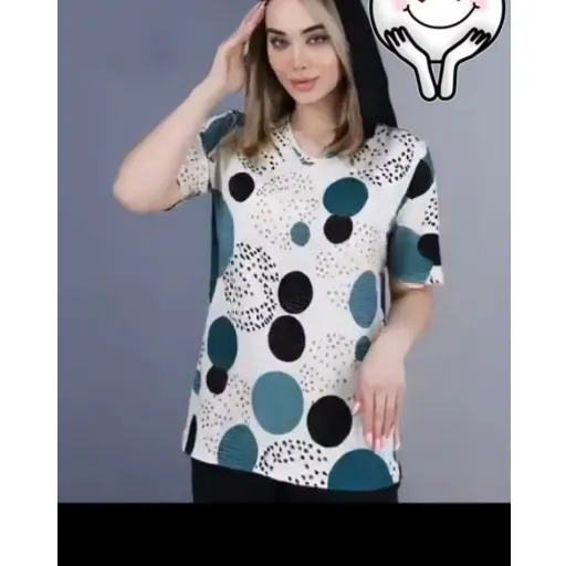بلوز نخی آستین کوتاه