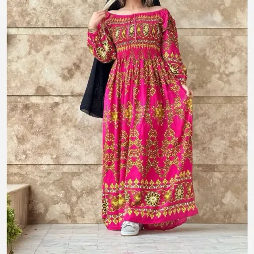 پیراهن کریشه هندی طرح آمیتا فری سایز تا 54 قد 135 شسته شده بدون آبرفت رنگ رفت گزینه ها سرمه‌ای