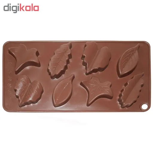 قالب شکلات طرح برگ رنگ شکلاتی