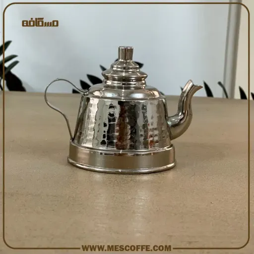 قوری زعفران دم کن مسی کروم(کد1833)