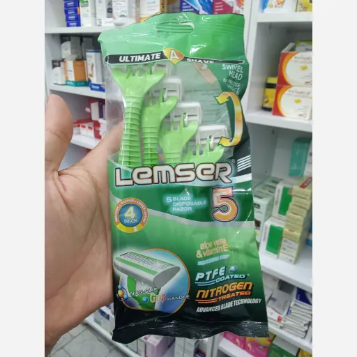 خودتراش لمسر 5 لبه 4 تایی رنگ سبز