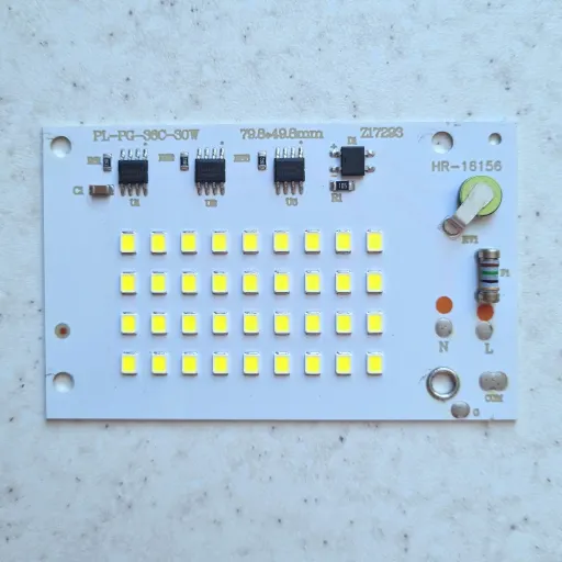 چیپ ال ای دی 30 وات بلالی ماژول دی او بی پرژکتوری رنگ سفید مهتابی برند ms chip led 30w چیپ پرژکتوری 