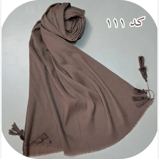 شال پلیسه منگوله دار ساده کد 111
