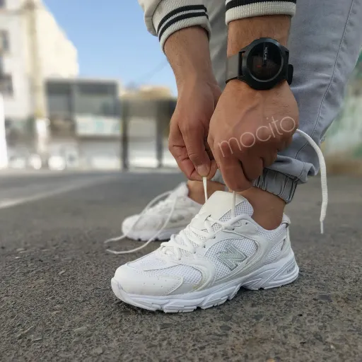 نیوبالانس 530 زنانه و مردانه و بزرگپا رنگ و سایز مشکی سفید 42