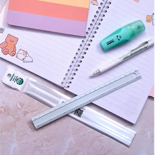 خط کش آلومینیومی پاستلی رنگ صورتی