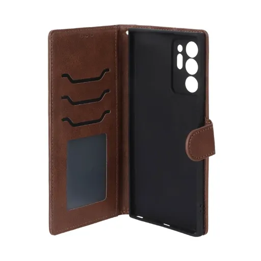 کیف موبایل چرمی جاکارتی و محافظ لنزدار درجه یک MNC مدل شیائومی Xiaomi Poco X6 Pro 5G / Redmi K70E رنگ سرمه ای