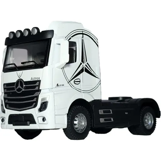 ماشین دایکست کله تریلی بنز اکتروس JG260  ماکت فلزی کلکسیونی رنگ سفید
