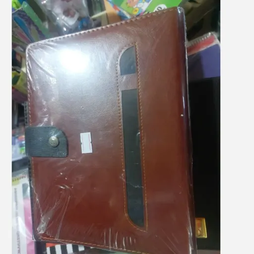 کلاسور 100 برگ چرمی 20 حلقه (20 سوراخ) رنگبندی متنوع