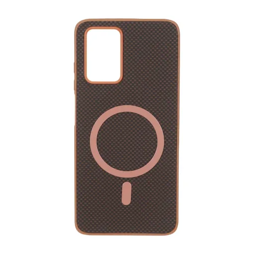قاب مگ سیف شیائومی طرح شطرنجی Magnet فلزی Xiaomi Redmi Note 12S / Xiaomi Redmi Note 11 4G / Redmi Note 11S - قهوه ای