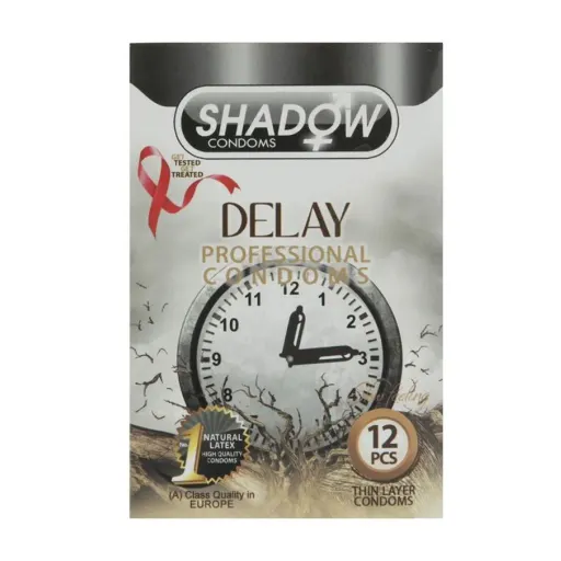 کاندوم تاخیری دیلی شادو SHADOW DELAY بسته 12 عددی