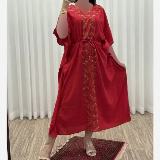 پانچ نخی گلدوزی هندی مدل ترنم کد 834 فری سایز مناسب تا سایز 54 تنخور شیک و راحت چهارفصل گزینه ها زرد