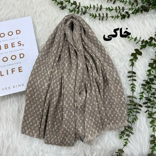 شال نخی پلیسه لویی ویتون دور ریش قواره 188 در 65 سانتیمتر گزینه ها سبز پستهای