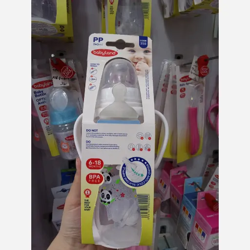 شیشه شیر آنتی کولیک هوشمند6 تا 18 ماه 240 میل بی بی لند کد358
