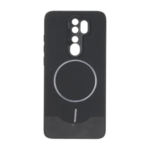 قاب Line Case جیر MagSafe فلزی محافظ لنزدار Xiaomi Redmi Note 8 Pro رنگ مشکی