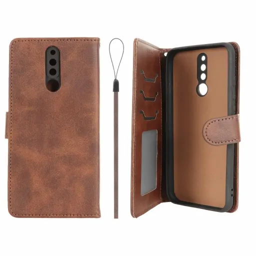 کیف موبایل مگنتی درجه یک داخل خز MNC Plus مدل Xiaomi Redmi 8A رنگ قهوه ای