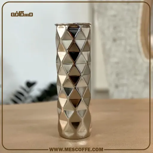 گلدان مسی روکش کروم(کد1218)