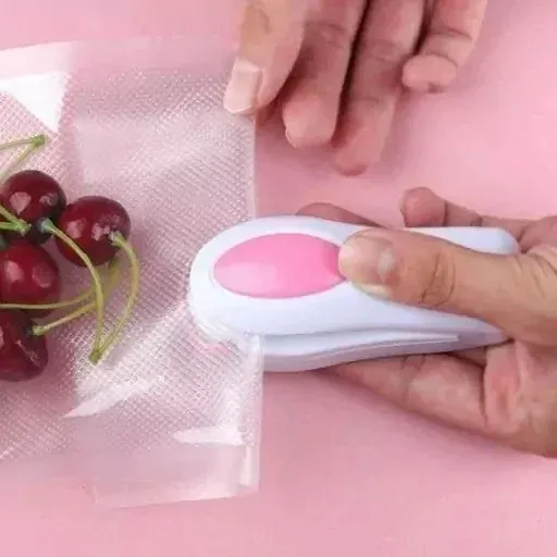دوخت پلاست حرارتی باطری خور( دوخت حرارتی کیسه های مواد غذایی) پلمپ کیسه( کارکرد فقط با باتری قلمی الکالاین) رنگ زرد