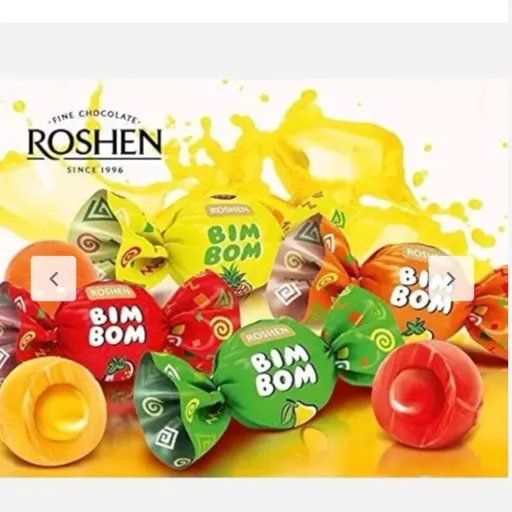 آبنبات بیم بوم روشن ROSHEN اوکراین در 4 طعم مخلوط  وزن 500