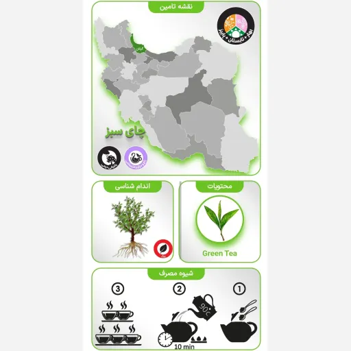چای سبز خالص 250 گرمی 2
