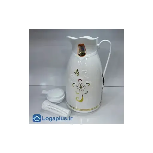فلاسک 2 لیتری سکندر لمتید طرح گل برجسته - شیشه صورتی ضدشوک (پسکرایه)