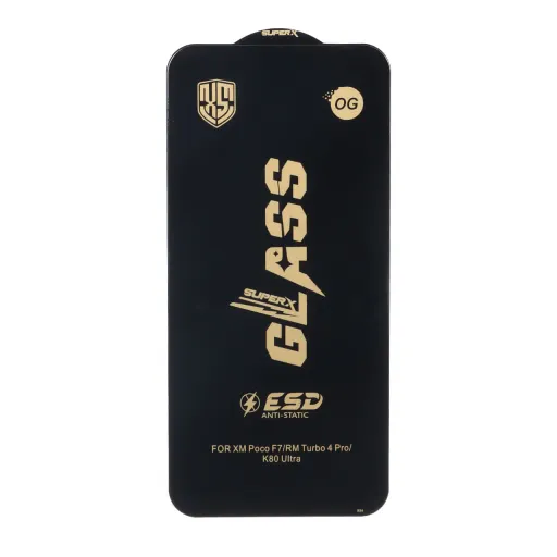 محافظ صفحه نمایش شیشه ای درجه یک Full Cover Super X OG - ESD OVOG مدل شیائومی نوت 15 پرو 5 جی - Xiaomi Redmi Note 15 ...