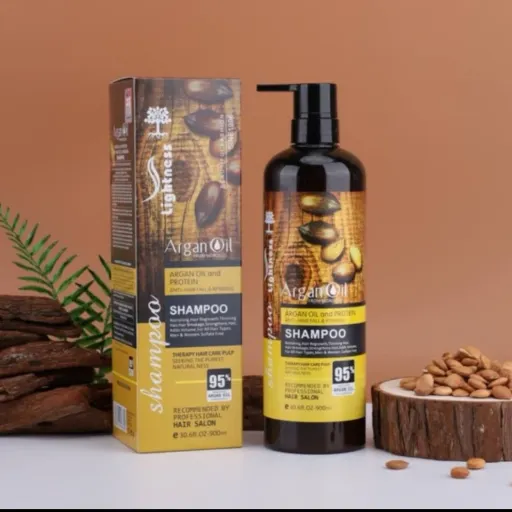 پک پنج تایی شامپو ماسک و روغن آرگان و سرم دوفاز و ماسک بعد حمام لایتنس اصلی ساخت اسلواکی 