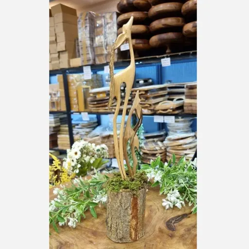 غزال چوبی دو سر بالا 