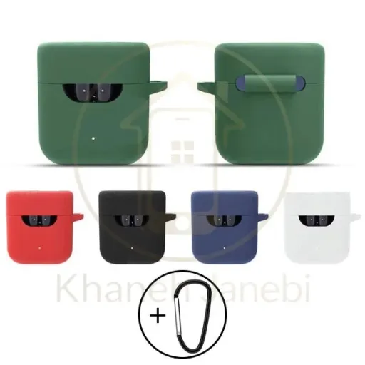 کاور محافظ سیلیکونی هندزفری کیو سی وای Xiaomi QCY T12 T12S Earphone Silicone Case دارای قلاب آویز رنگ سفید