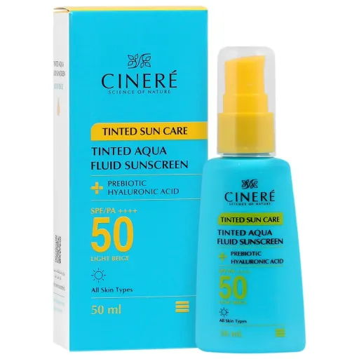 فلوئید ضد آفتاب SPF50 رنگی سینره | تعداد در بسته 1 | رنگ بژ روشن | سایز 50 میلی لیتر | سن مصرف بزرگسال | شرکت سازنده لابراتوارهای داروهای گیاهی طبیعت زنده | کد بهداشتی 3964116973797502 | کشور سازنده ایران | مناسب برای انواع پوست | نوع محصول کرم | نوع محفظه تیوپ پلاستیکی