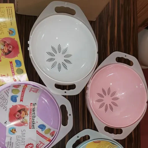 پک 3 تایی سبد میوه دوطرفه آبکش دار یا سبد پیک نیک سبد آبکش