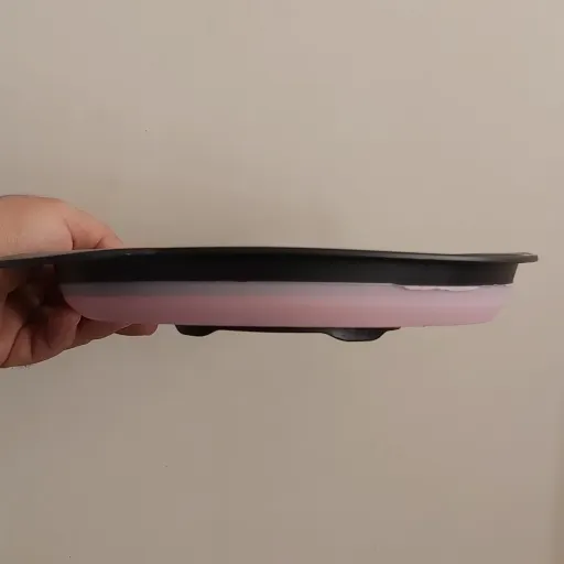 آبکش سیلیکونی تاشو بزرگ(سبد تاشو مسافرتی کمجا)گرد قطر24cm رنگ صورتی
